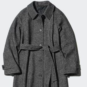 Uniqlo Single Collar Tweed Wool Trench